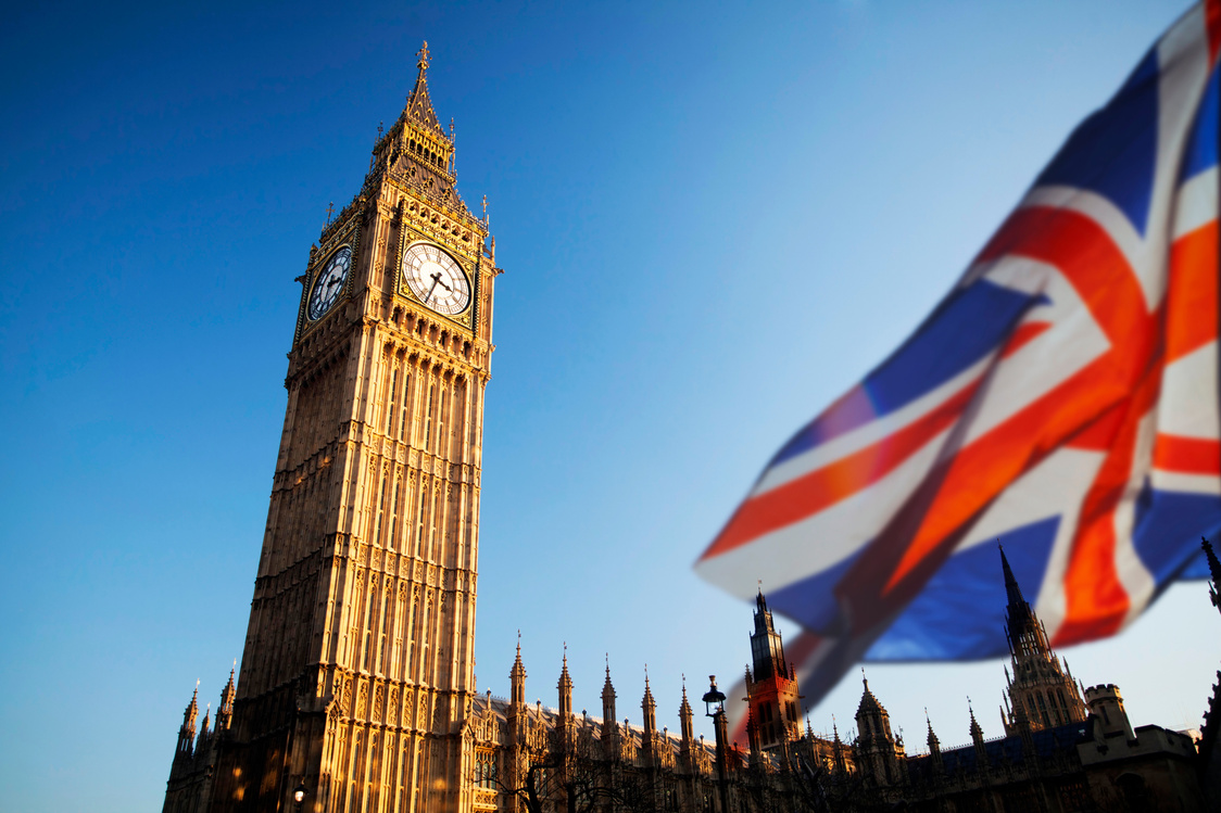 UK flag and Big Ben